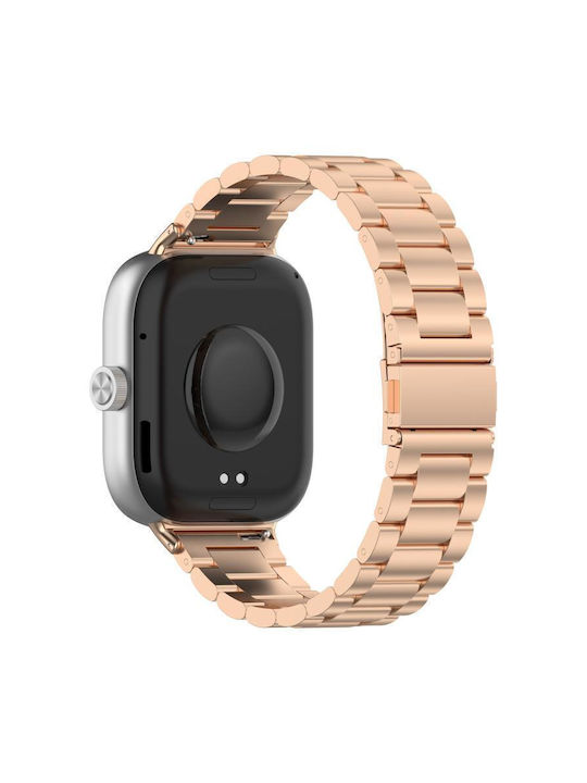 Λουράκι Ανοξείδωτο Ατσάλι Ροζ Χρυσό (Smart Band 9 Pro)