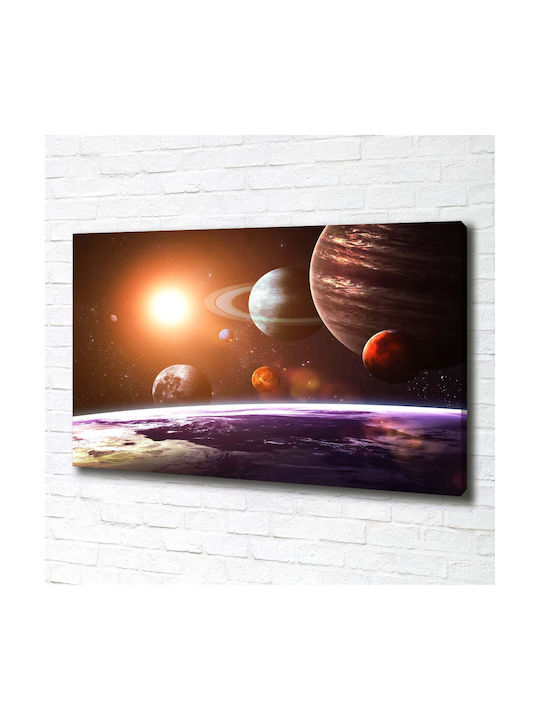 Decorative Canvas Painting Permanent Decoration Solar System 100x70 Cm