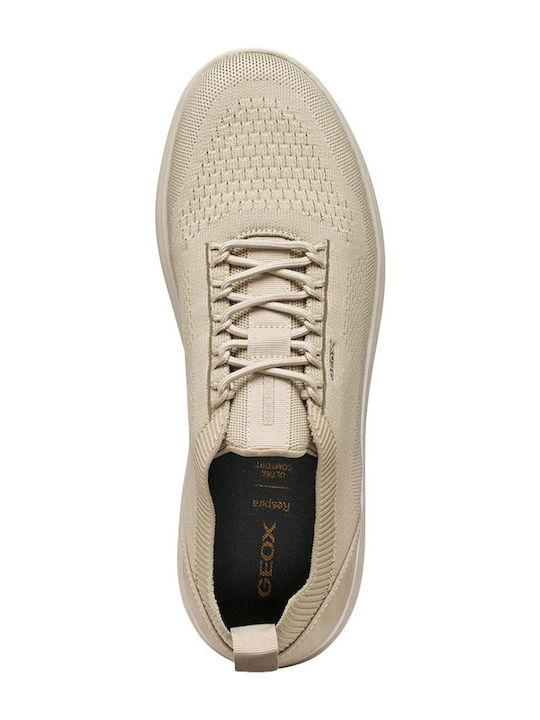 U Spherica A Knitted Anatomical Sneakers Beige