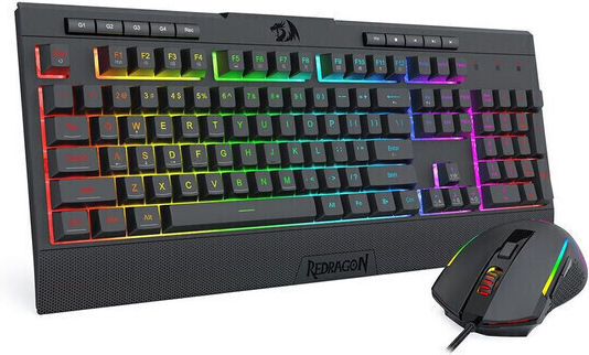 Redragon S151 Set Gaming Tastatur mit RGB-Beleuchtung & Maus (Englisch US)