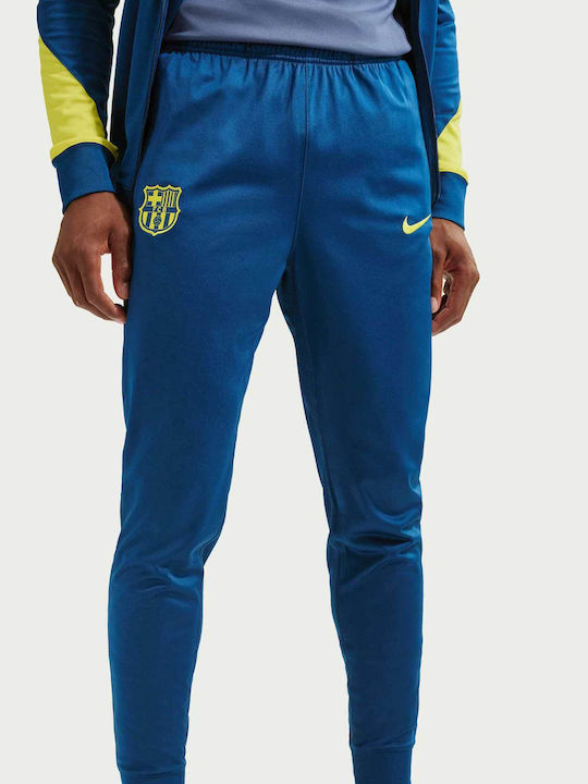 Fc Barcelona Soccer Sweatpants Dri-Fit Glossy with Elastic Blue