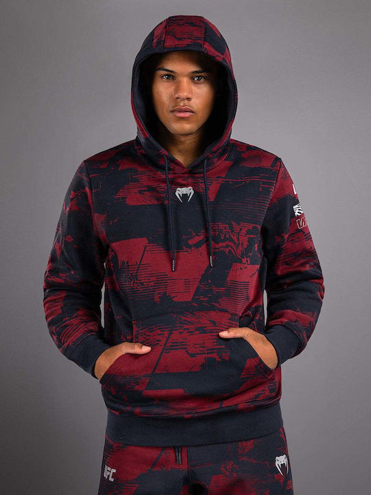 Sweatshirt with Hood Burgundy