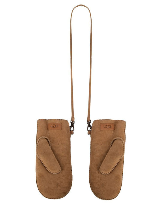 Women's Leather Gloves Brown Sheepskin