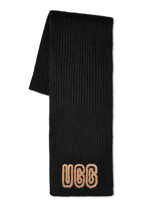 UGG Chunky Women's Wool Scarf Black