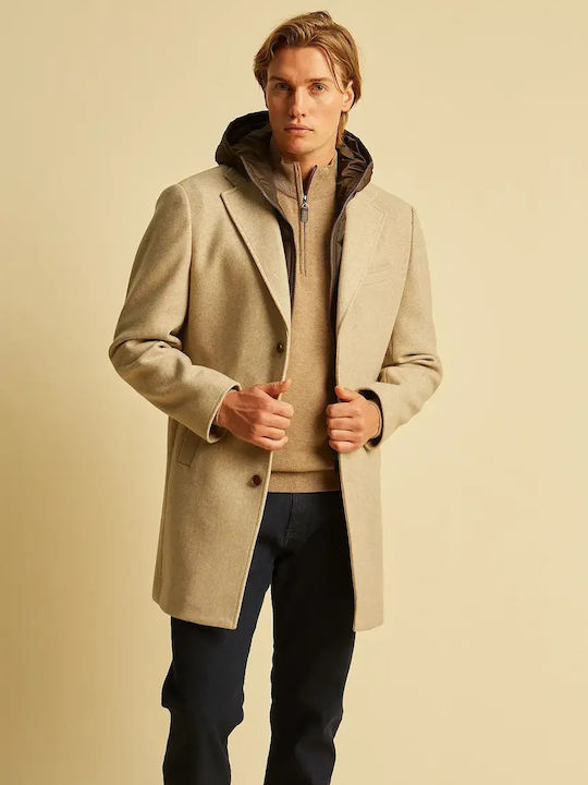 Herren Mantel Beige