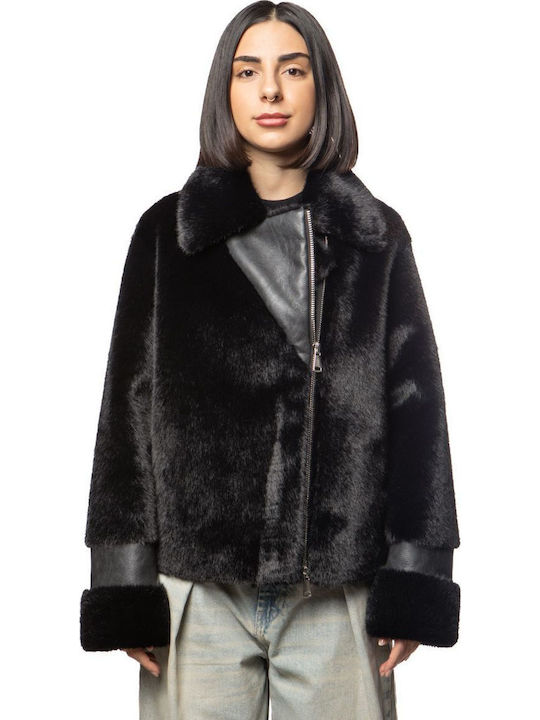 Women's Short Fur Black
