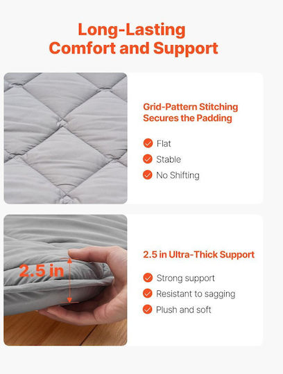Vevor Exercise Mat Gray (203.2x152.4x6.35cm)
