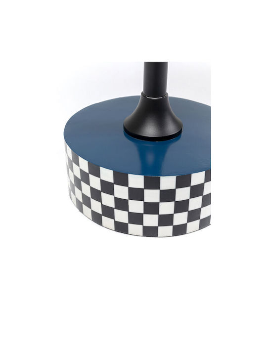 Στρογγυλό Βοηθητικό Τραπεζάκι Domero Μεταλλικό Μπλε Μ40xΠ40xΥ50εκ.