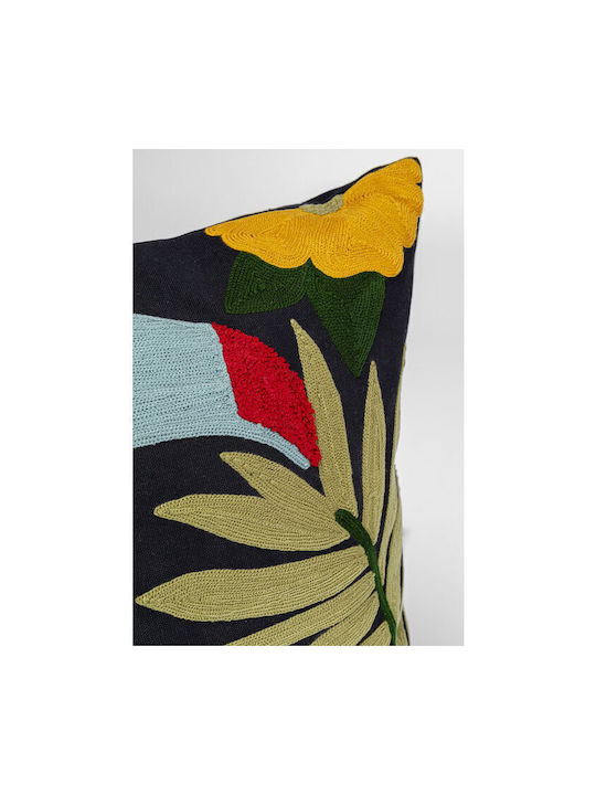 Kare Design Μαξιλάρι Καναπέ Tropical Παπαγάλος Πολύχρωμο 45x45εκ.