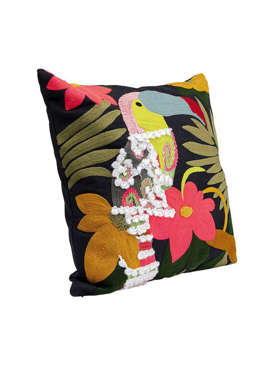 Kare Design Μαξιλάρι Καναπέ Tropical Παπαγάλος Πολύχρωμο 45x45εκ.
