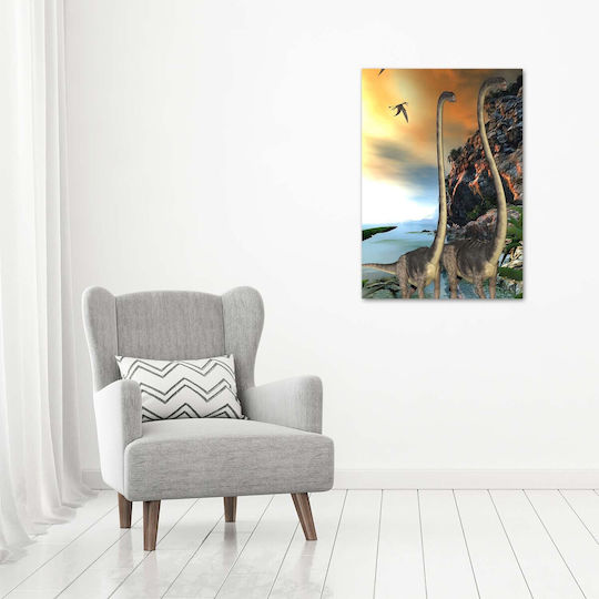 Dekorative Kinder Wandkunst Leinwand Kein Rahmen Für Jeden Raum Dinosaurier 70x100 Cm