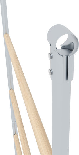Pawhut Chicken Roost Ladder 4 Seats Weather Resistant 4-6 Chickens Steel Wood