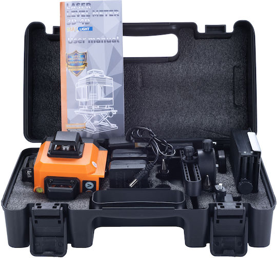 Laser-Nivelliergerät Rosfix Orange Tiger Rot16l 16 Linien 3D Koffer + Stativ 285 cm + Stativ 400 cm
