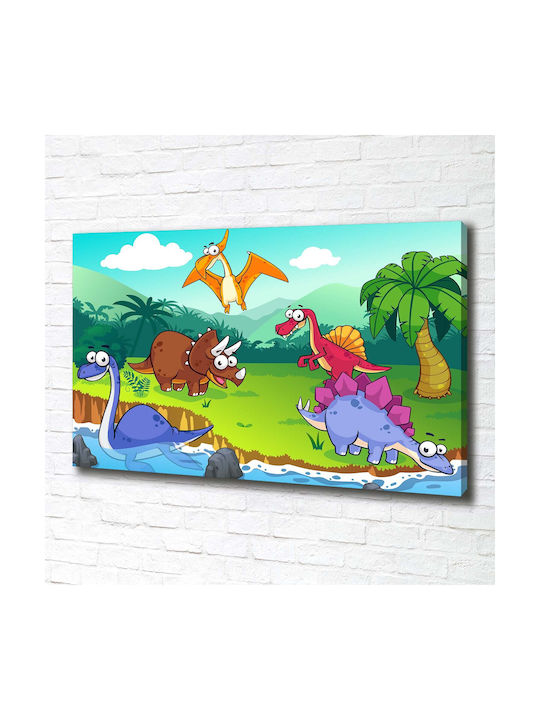 Decorative Canvas Wall Art Suitable For Any Room Dinosaurs 100x70 Cm