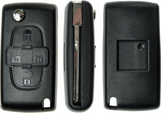 Carcasa Chei Auto Pliabilă Cu 4 Butoane Peugeot 1007 Compatibil Model Bre2247