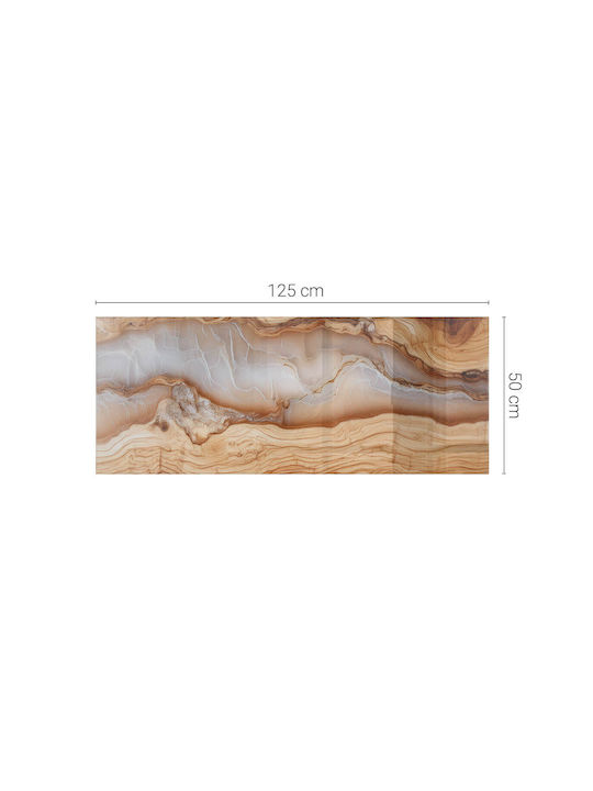 Panou Protector Rectangular Din Sticlă Securizată Model Lemn Cu Accente Rășinoase 125×50 Cm