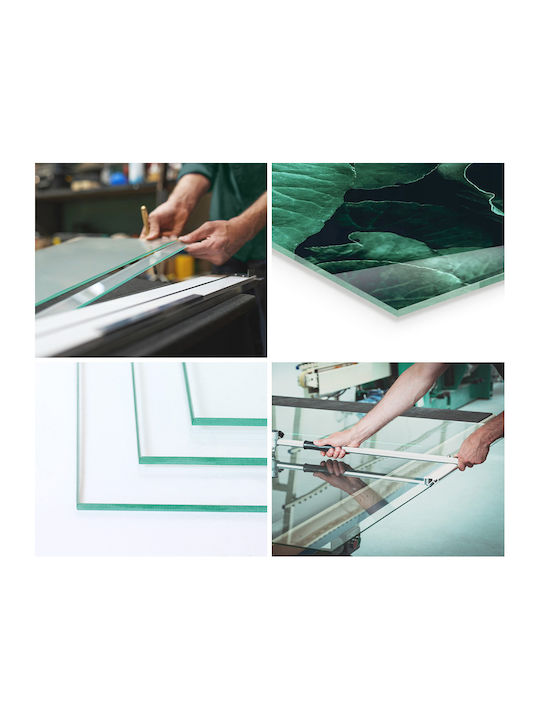 Panou Protector Rectangular Din Sticlă Securizată Cu Model Textură Lemn 120×60 Cm
