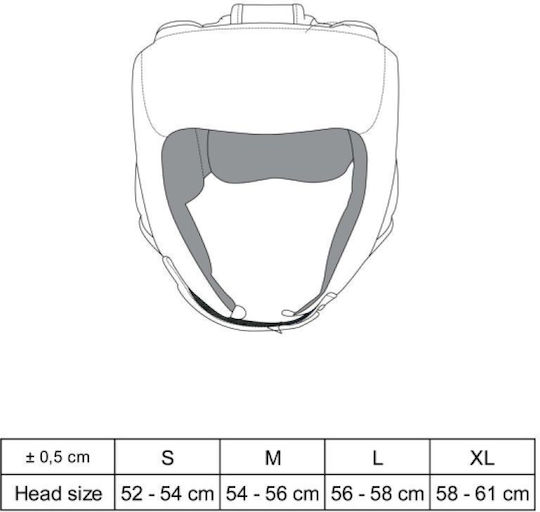 Adult Open Face Boxing Headgear Red