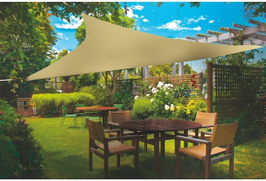 Triangle Shade Sail Ecru With Hoop 3m 190gr/m²