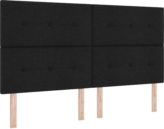 vidaXL Kopfteil aus Kunstleder Schwarz 180x128 cm