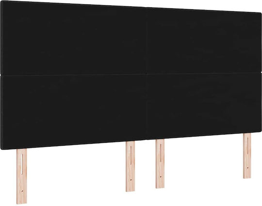 vidaXL Kopfteil aus Kunstleder Schwarz 180x128 cm