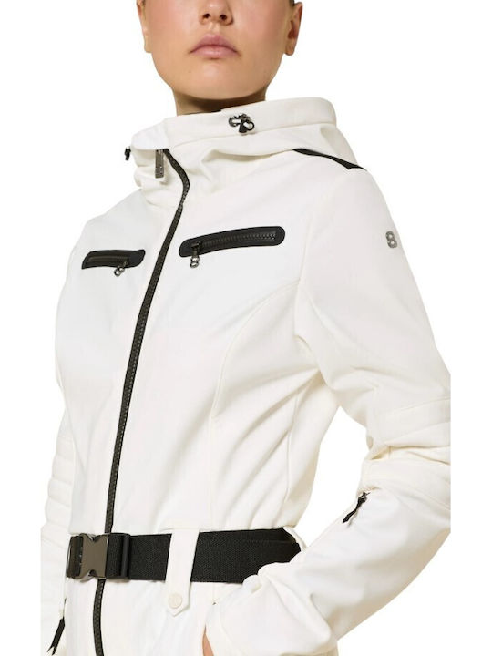 8848 Altitude Γυναικεία Ολόσωμη Φόρμα Σκι & Snowboard Soft Shell Λευκή