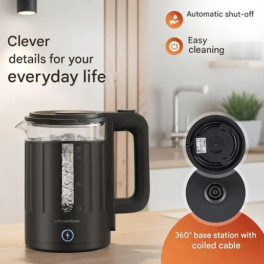 Clatronic Βραστήρας 1.7lt 2200W Μαύρος