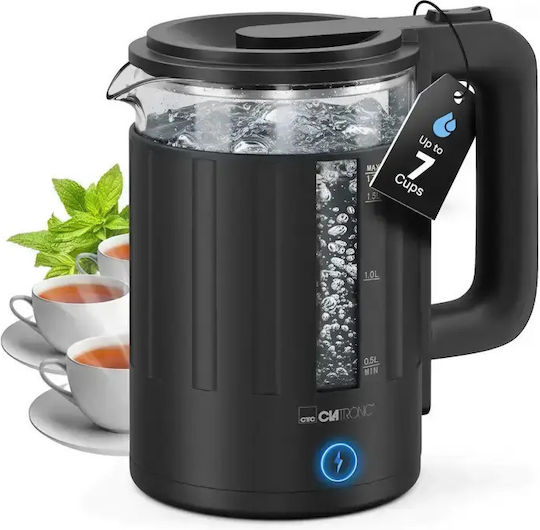 Clatronic Βραστήρας 1.7lt 2200W Μαύρος