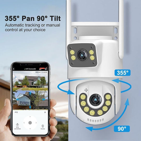 Jortan JT-9697 IP Κάμερα Παρακολούθησης Wi-Fi Full HD+ 4MP Αδιάβροχη με Ηχείο