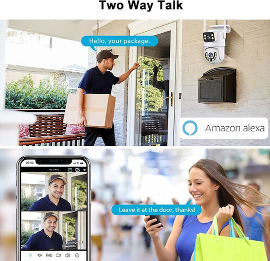 Jortan JT-9697 IP Κάμερα Παρακολούθησης Wi-Fi Full HD+ 4MP Αδιάβροχη με Ηχείο