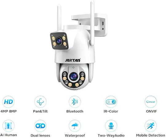 Jortan JT-9697 IP Κάμερα Παρακολούθησης Wi-Fi Full HD+ 4MP Αδιάβροχη με Ηχείο
