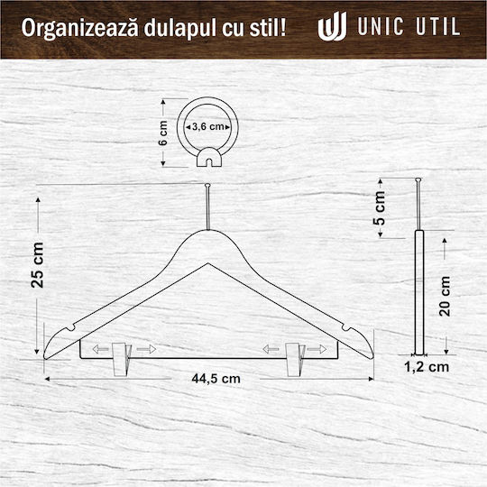 Set 100 Cârlige Metalice Dispozitive Anti-furt Pentru Hotel Unicutil Albe