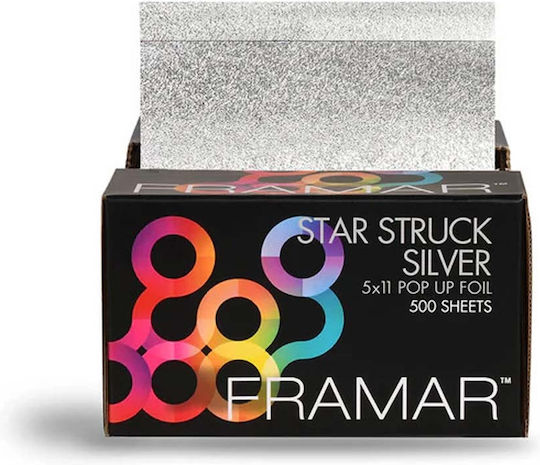 Framar Χαρτί για Ανταύγειες Ασημί Pop Up Foil