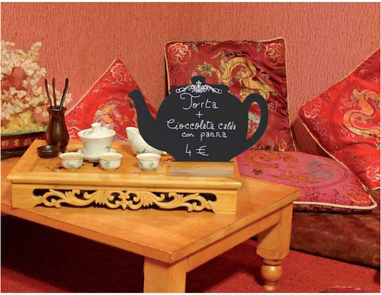 Securit Chalkboard Teapot Tabletop Chalk Board 24x25.3cm