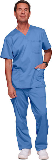 Cherokee WWE670 Men's Medical Blouse Light Blue WWE670 CIE