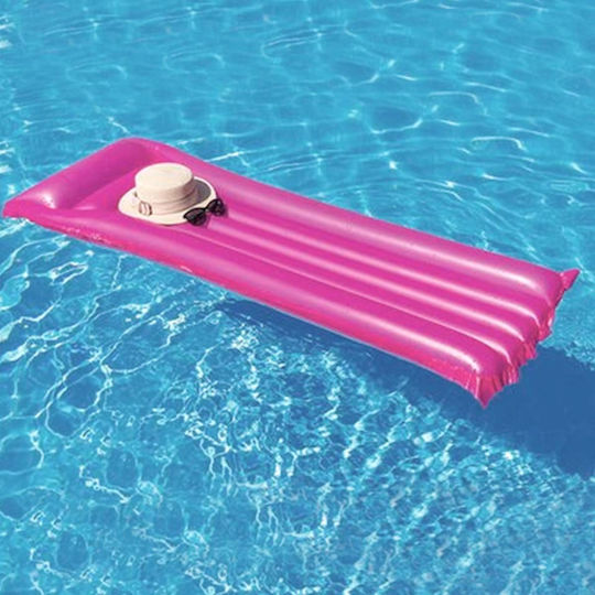 Bestway Inflatable Beach Mat 183x69cm Comfortable Pillow Pink