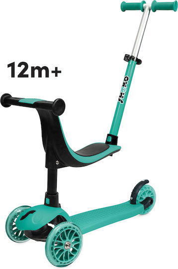 Shoko Kids 3-Wheel Scooter with Seat for 12+ Years Tropical Mist