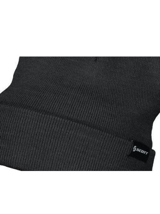 Beanie Unisex Σκούφος Πλεκτός σε Μαύρο χρώμα