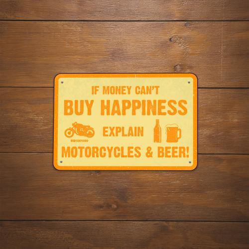 Oxford Πινακίδα Γκαράζ – Μεταλλική Πινακίδα 'buy Happiness' 200x300mm Μαύρο Ασημί Oxford Πινακίδα Γκαράζ – Μεταλλική Πινακίδα 'buy Happiness' 200x300mm Μαύρο Ασημί