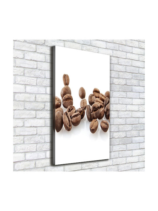 Canvas Painting Interior Space Everyday Use Brown Grains 50x100 Cm