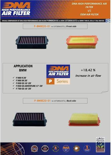 DNA Filters P-bm8e20-01 Motorcycle Air Filter for BMW F 800 GS