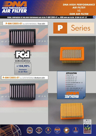 Bmw R 1200 Rt K26 03-13 Dna Air Filter