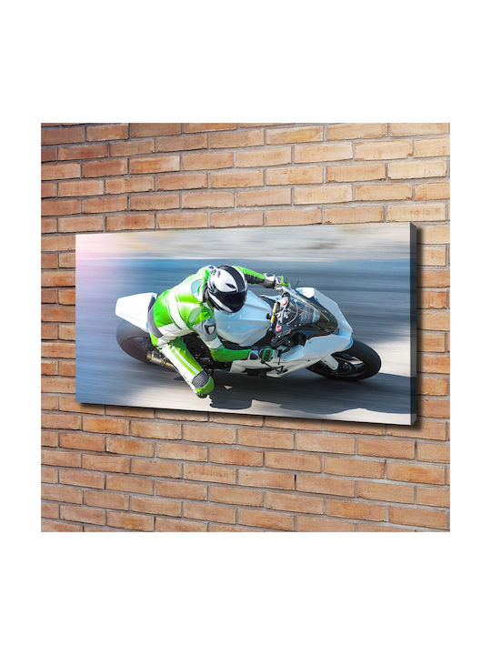 Decorative Wall Canvas Painting High Quality Motorcycle Race 120x60 Cm
