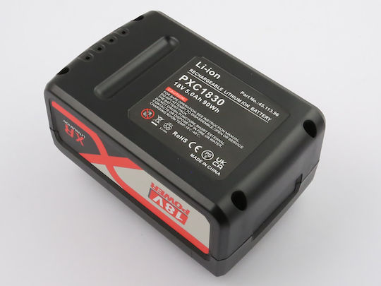 Avizar Ersatzwerkzeugbatterie Einhell Pxbp-300 Pxbp-600 Lithium-Ionen 18V 5000mAh 90Wh Schwarz Rot
