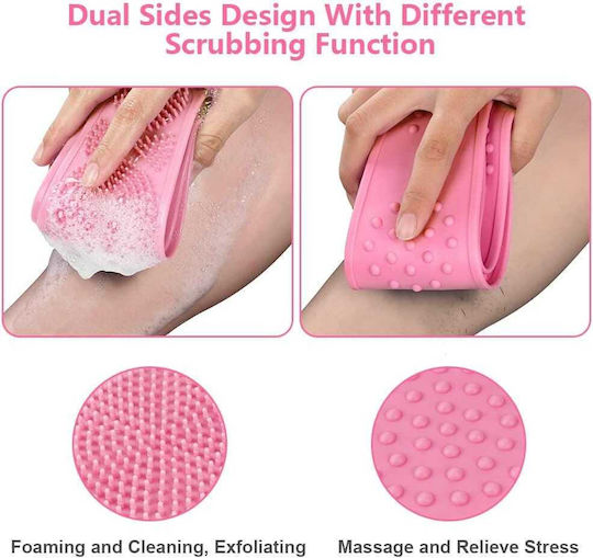 Bürste Rücken für Peeling Rosa 1Stück
