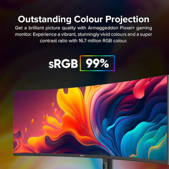 Armaggeddon XTREME SERIES XC34UWQHD Ultrawide HDR Curved Gaming Monitor 34" QHD 3440x1440 180Hz with 1ms Response Time GTG