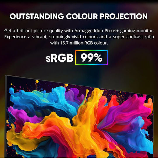 Armaggeddon XTREME SERIES XF24HD SUPER IPS HDR Gaming Monitor 24" FHD 1920x1080 με Χρόνο Απόκρισης 5ms GTG
