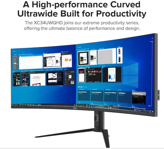 Armaggeddon XTREME SERIES XC34UWQHD Ultrawide HDR Curved Gaming Monitor 34" QHD 3440x1440 180Hz with 1ms Response Time GTG