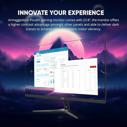 Armaggeddon XTREME SERIES XF24HD SUPER IPS HDR Gaming Monitor 24" FHD 1920x1080 με Χρόνο Απόκρισης 5ms GTG