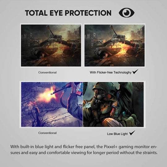Armaggeddon PIXXEL+ PF22HD Super VA HDR Gaming Monitor 22" FHD 1920x1080 with Response Time 5ms GTG White